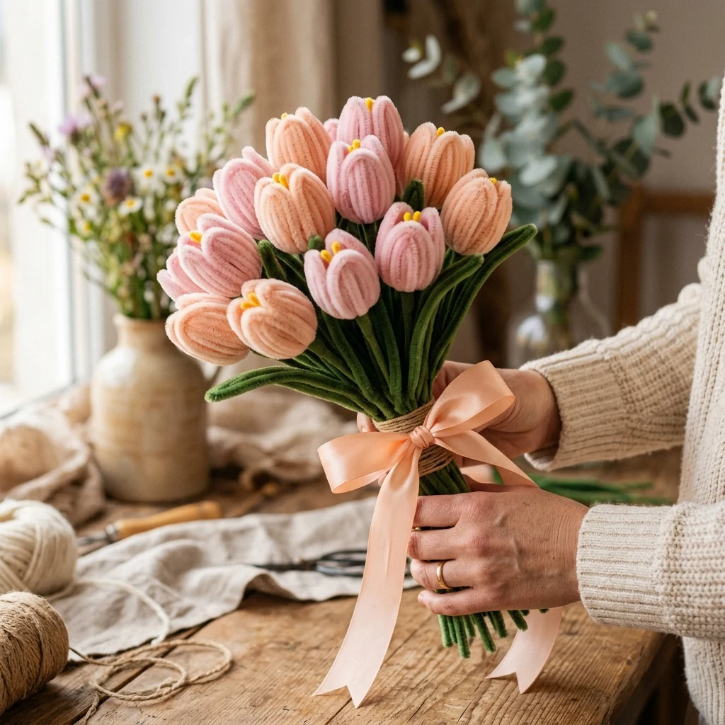 Pari's Handcrafted Tulip & Lavender Bouquet
